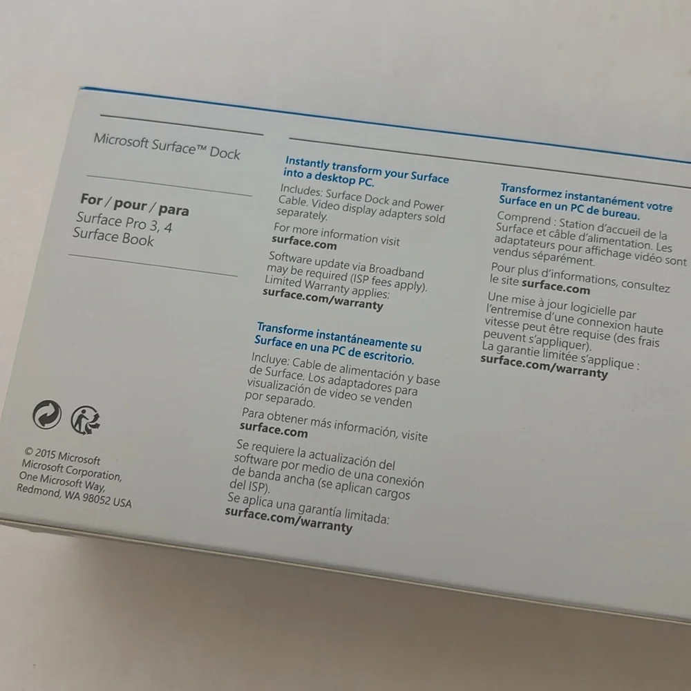 New Microsoft PD9-00003 Surface‎ Docking Station Pro4 New Open Box